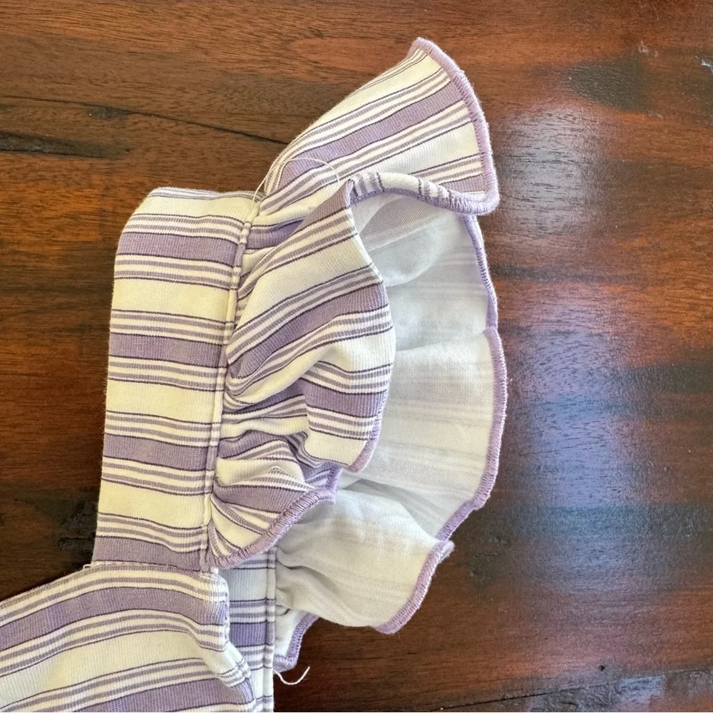 Swoon Baby Girl 9 Months Lavender Purple Striped Romper One Piece